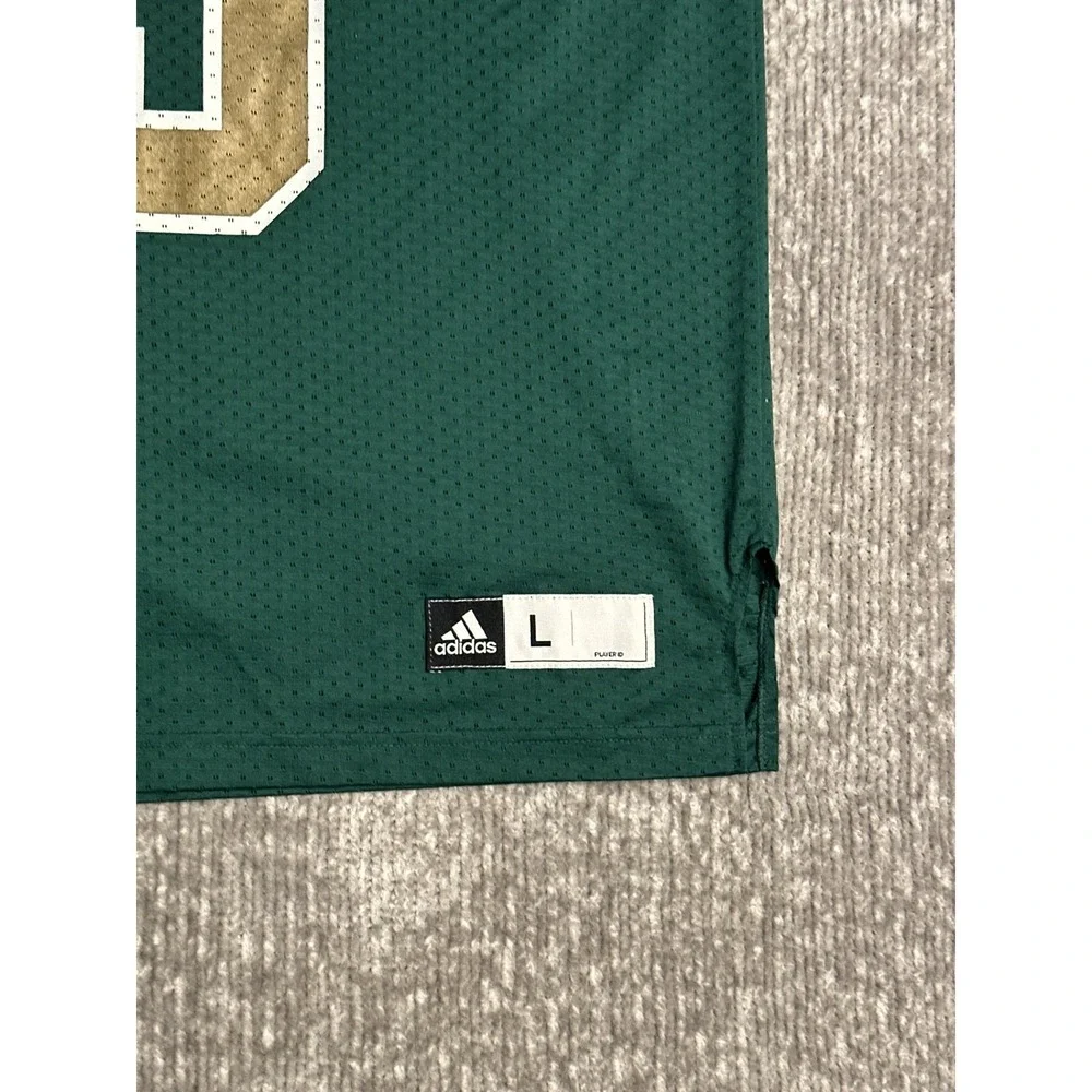 Vintage Notre Dame Adidas Football Jersey Mens L Green Y2K #5 Irish